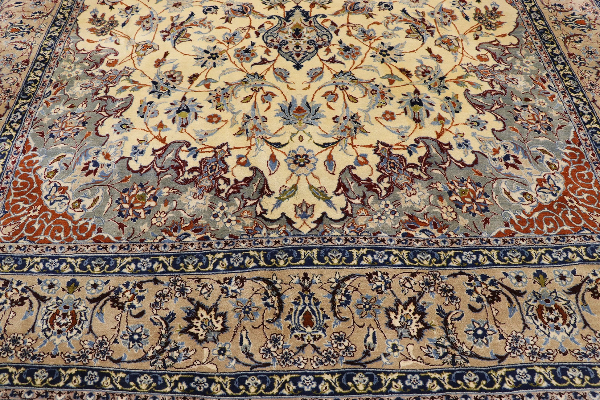 8 x 13 Vintage Persian Nain Rug 77571
