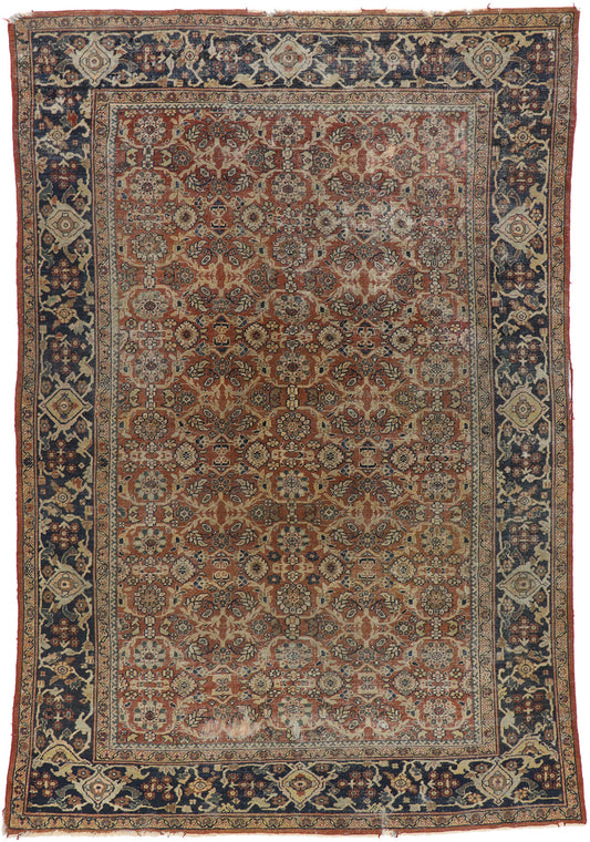8 x 12 Antique Persian Mahal Rug 77572