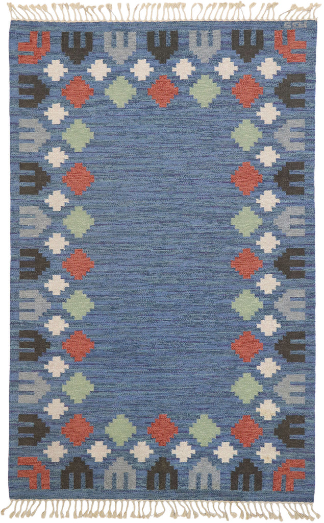5 x 9 Vintage Swedish Kilim Rug 77574