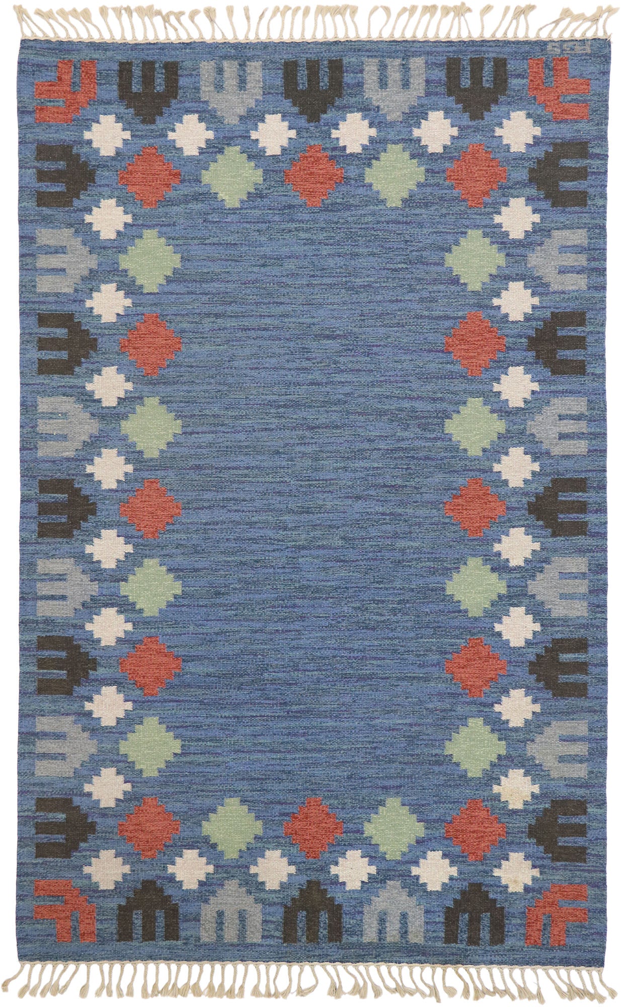 5 x 9 Vintage Swedish Kilim Rug 77574