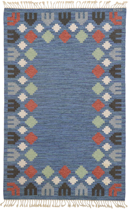 5 x 9 Vintage Swedish Kilim Rug 77574