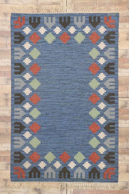 5 x 9 Vintage Swedish Kilim Rug 77574
