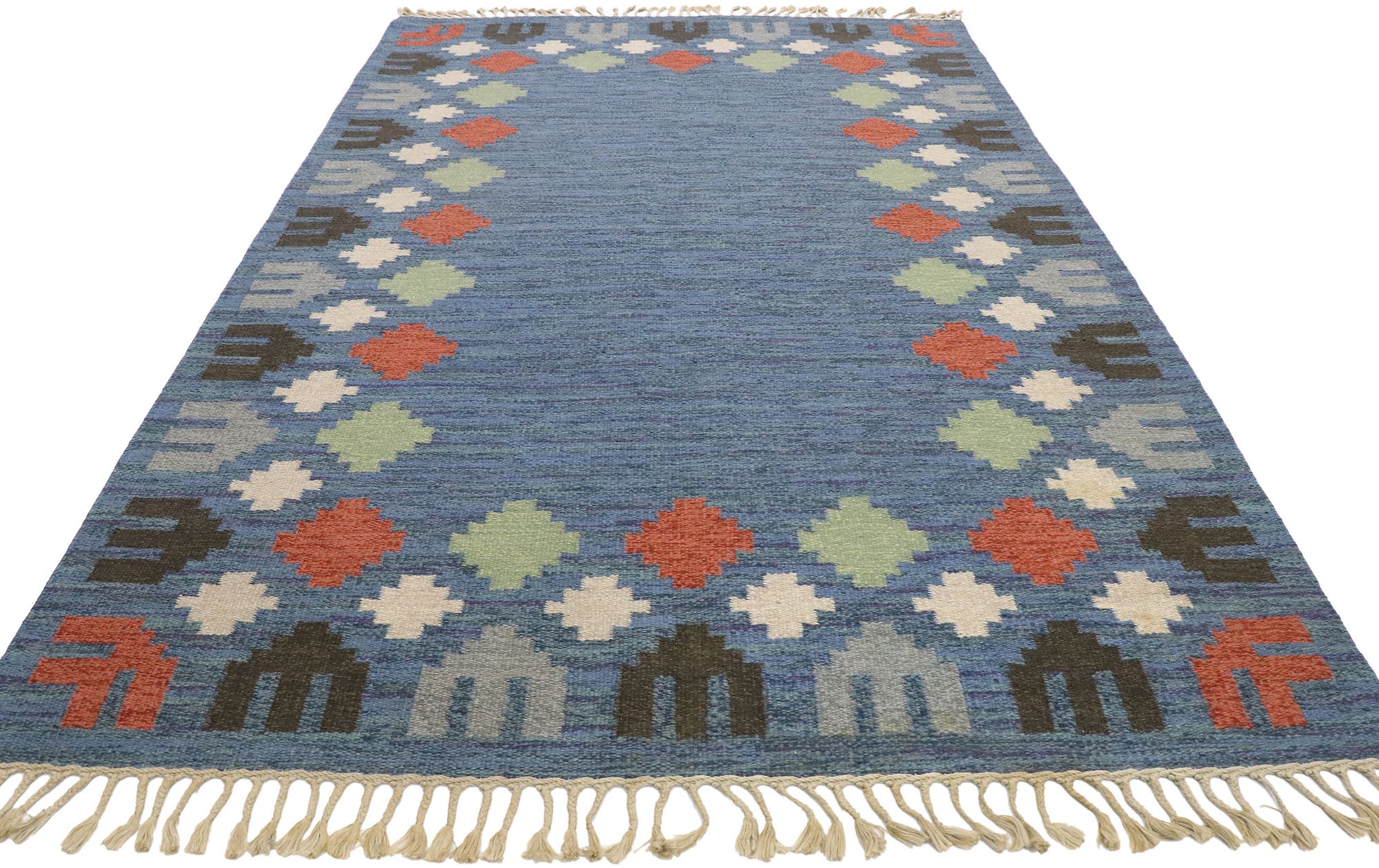 5 x 9 Vintage Swedish Kilim Rug 77574