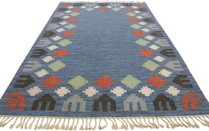 5 x 9 Vintage Swedish Kilim Rug 77574