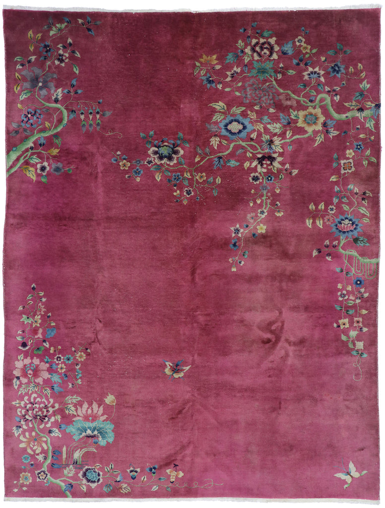 9 x 11 Antique Chinese Art Deco Rug 77581