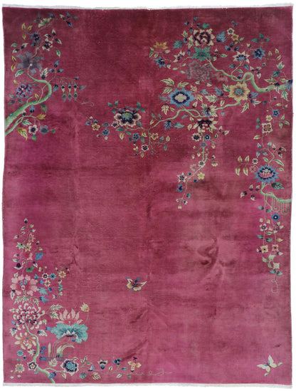 9 x 11 Antique Chinese Art Deco Rug 77581