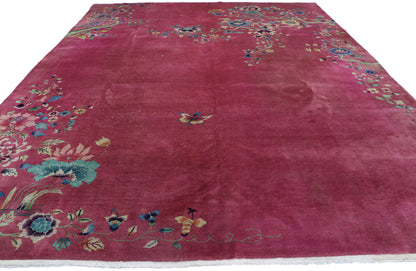 9 x 11 Antique Chinese Art Deco Rug 77581