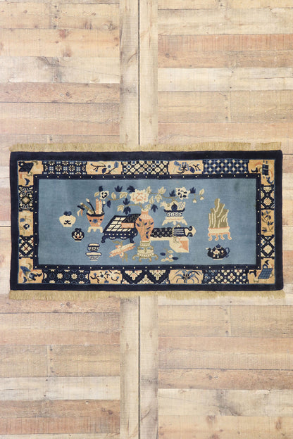 2 x 5 Antique Chinese Baotou Rug 77586