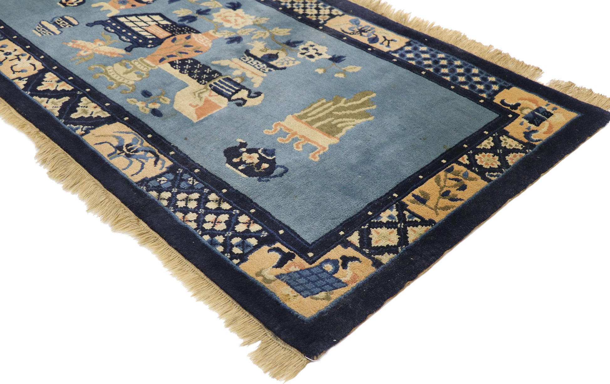 2 x 5 Antique Chinese Baotou Rug 77586