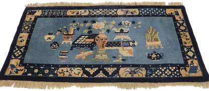 2 x 5 Antique Chinese Baotou Rug 77586
