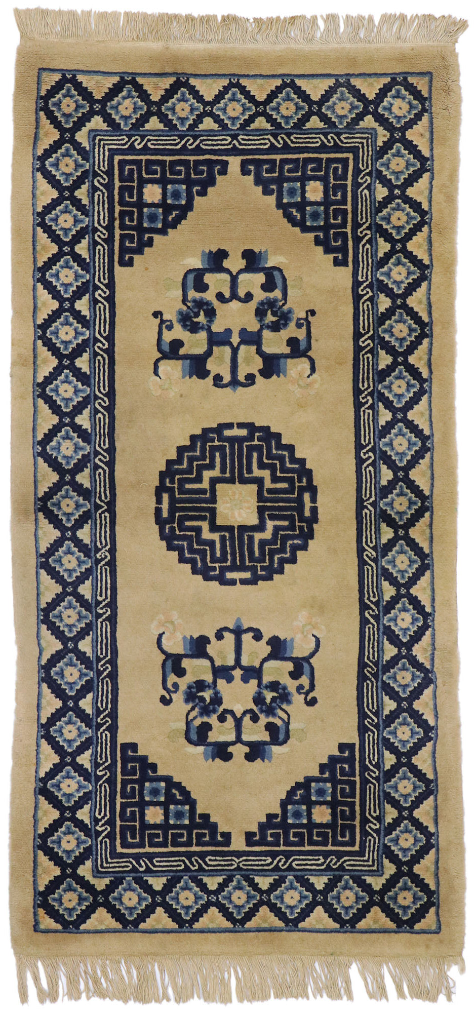 2 x 5 Antique Chinese Baotou Rug 77588