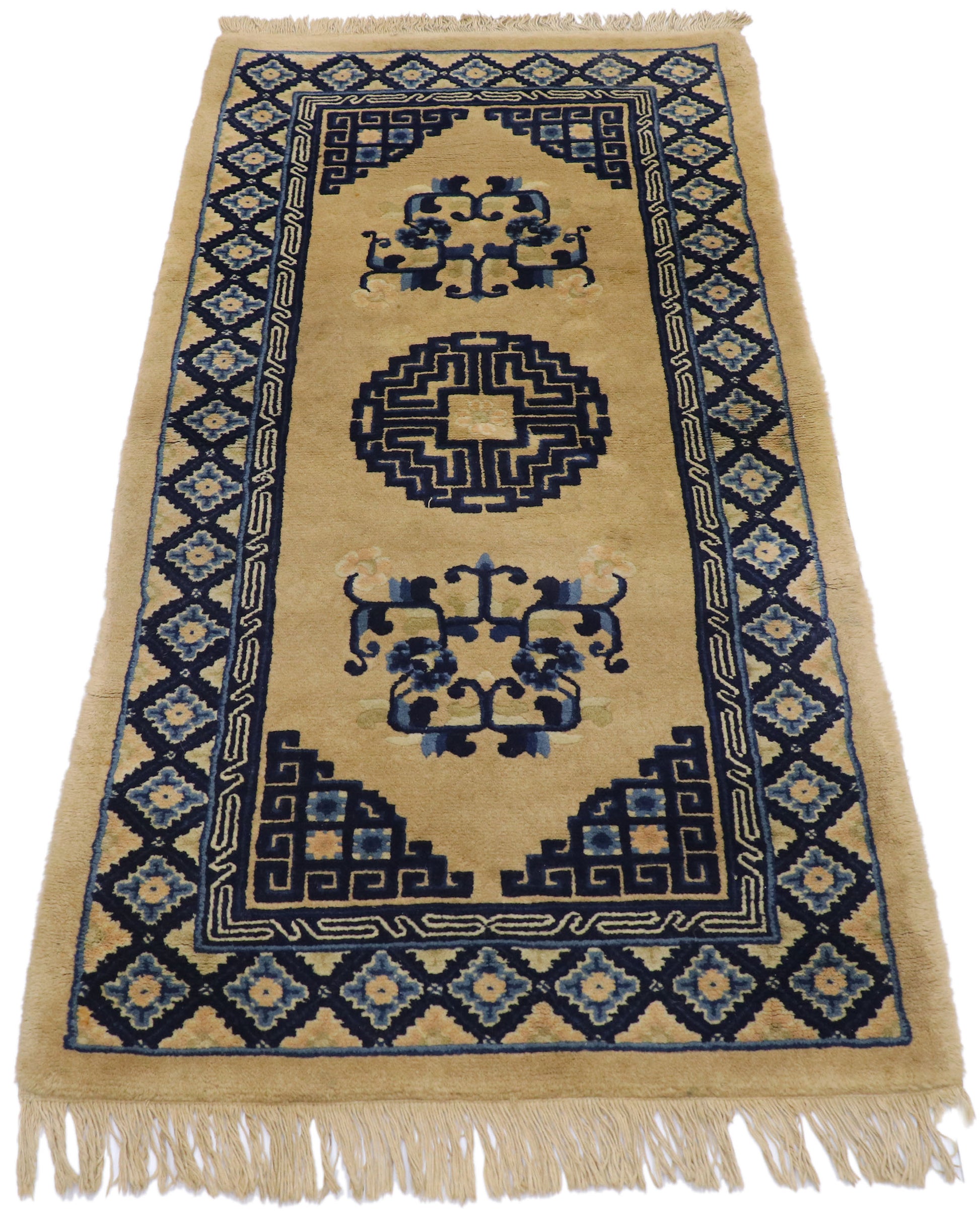 2 x 5 Antique Chinese Baotou Rug 77588