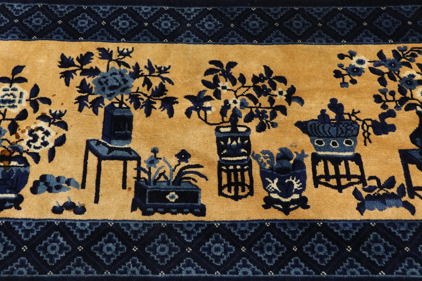 2 x 5 Vintage Chinese Baotou Pictorial Rug 77593
