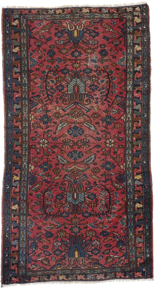3 x 6 Antique Persian Hamadan Rug 77596
