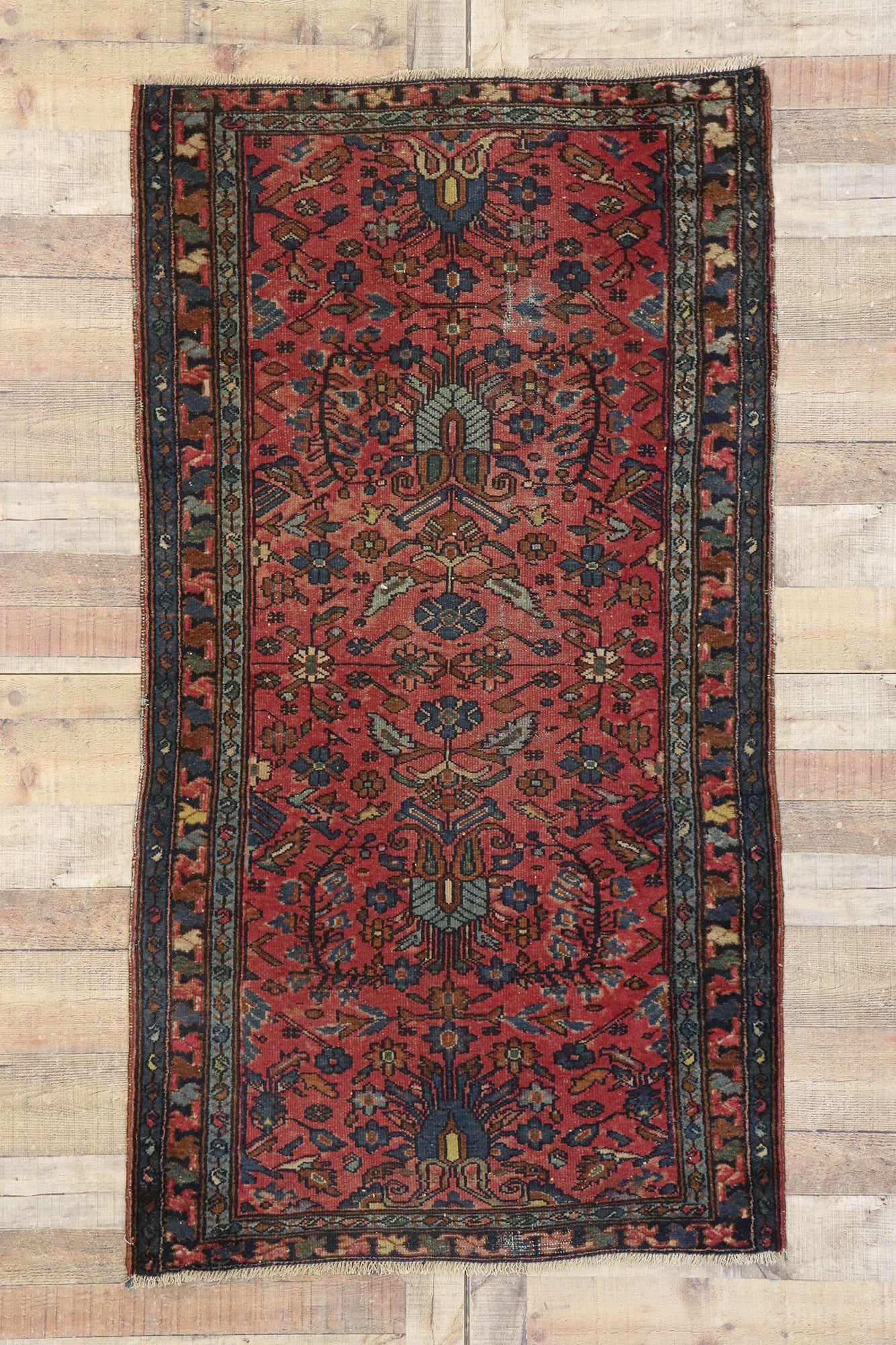 3 x 6 Antique Persian Hamadan Rug 77596