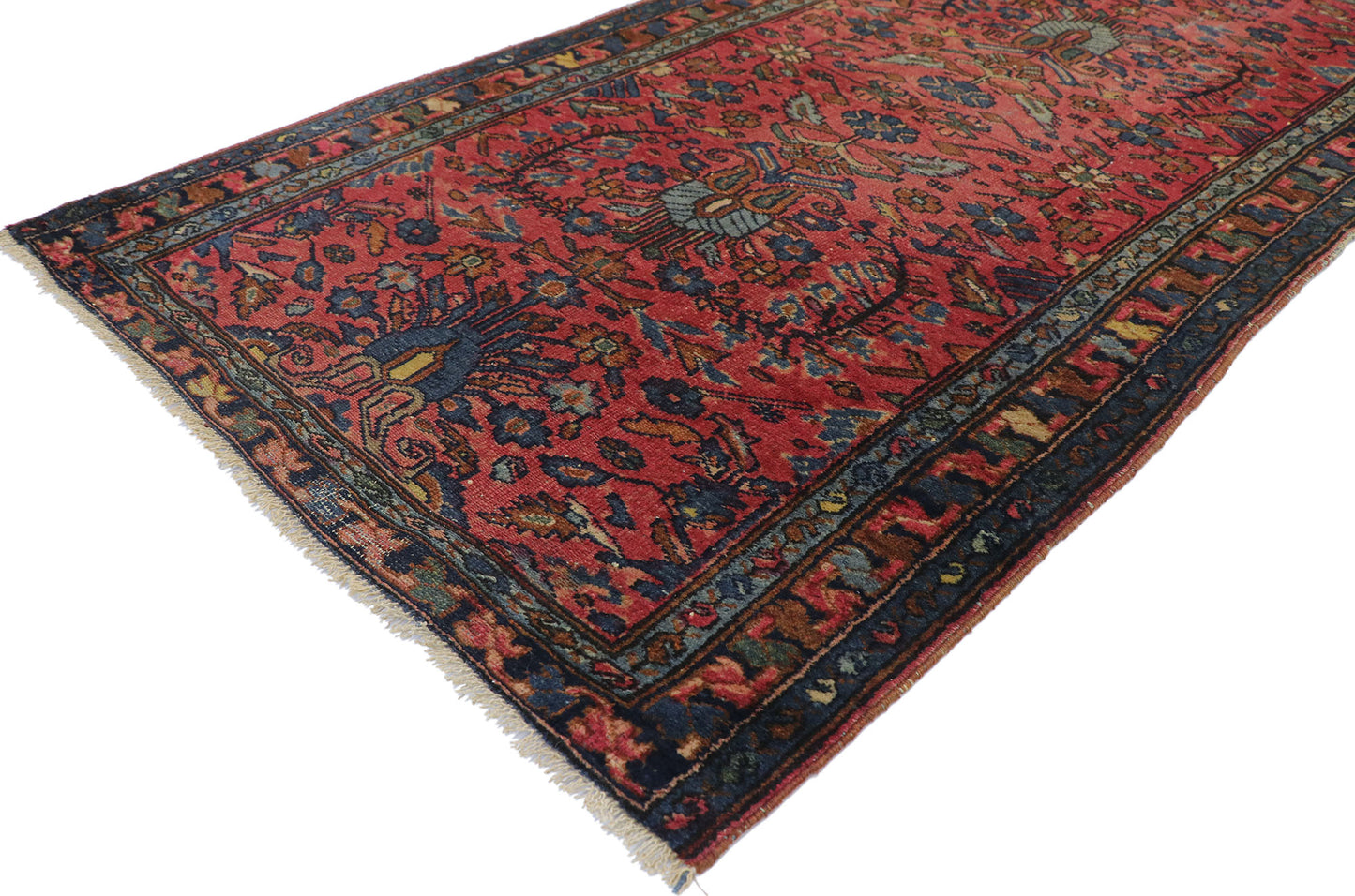 3 x 6 Antique Persian Hamadan Rug 77596