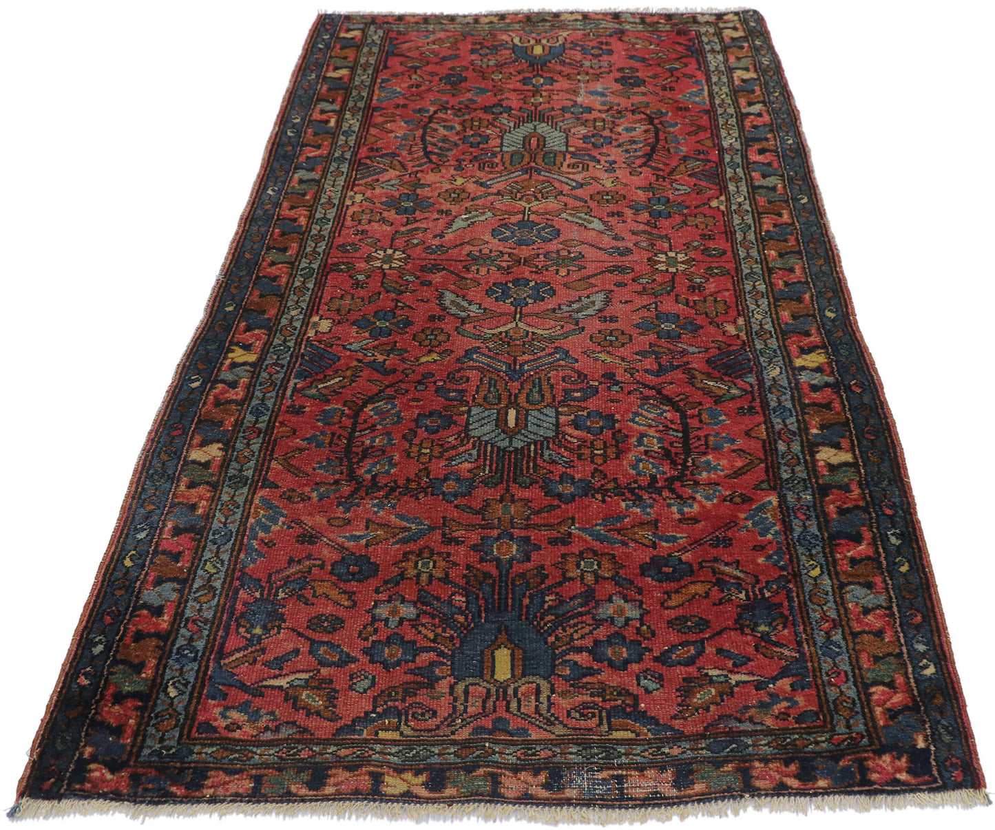 3 x 6 Antique Persian Hamadan Rug 77596