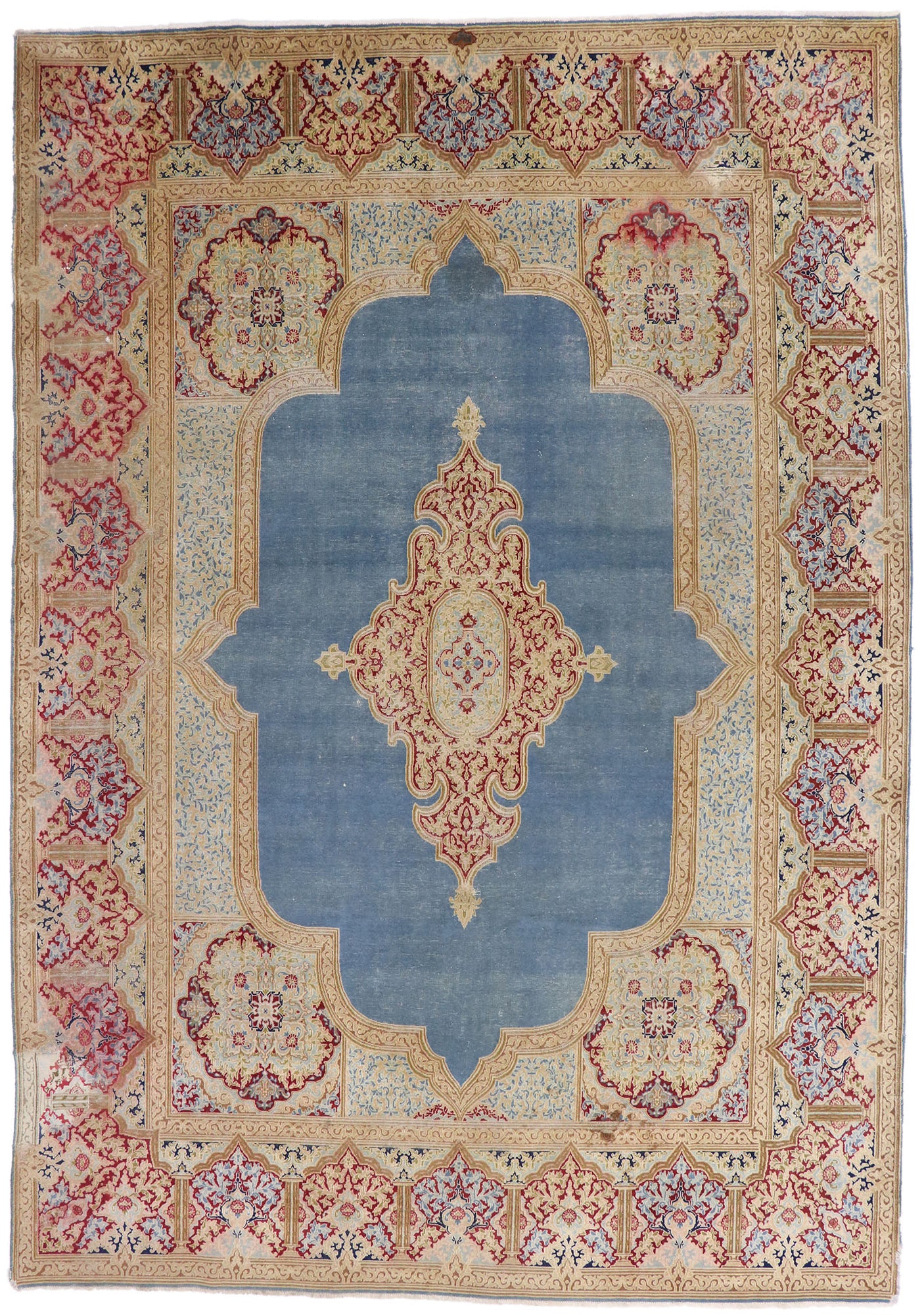 10 x 14 Antique Persian Kerman Rug 77603