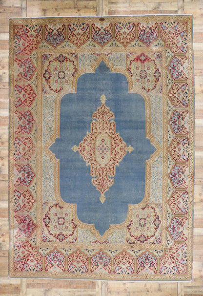 10 x 14 Antique Persian Kerman Rug 77603
