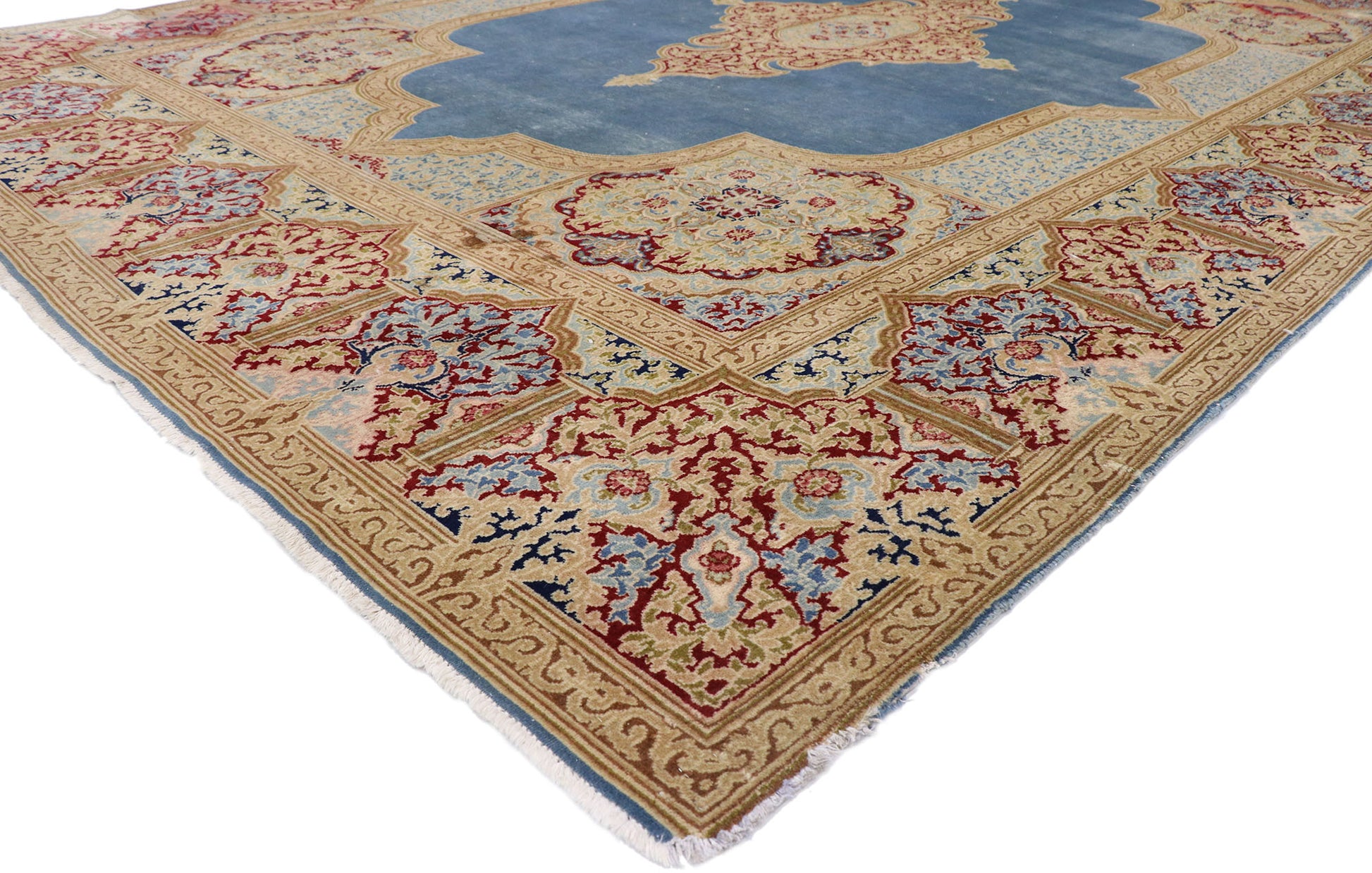 10 x 14 Antique Persian Kerman Rug 77603