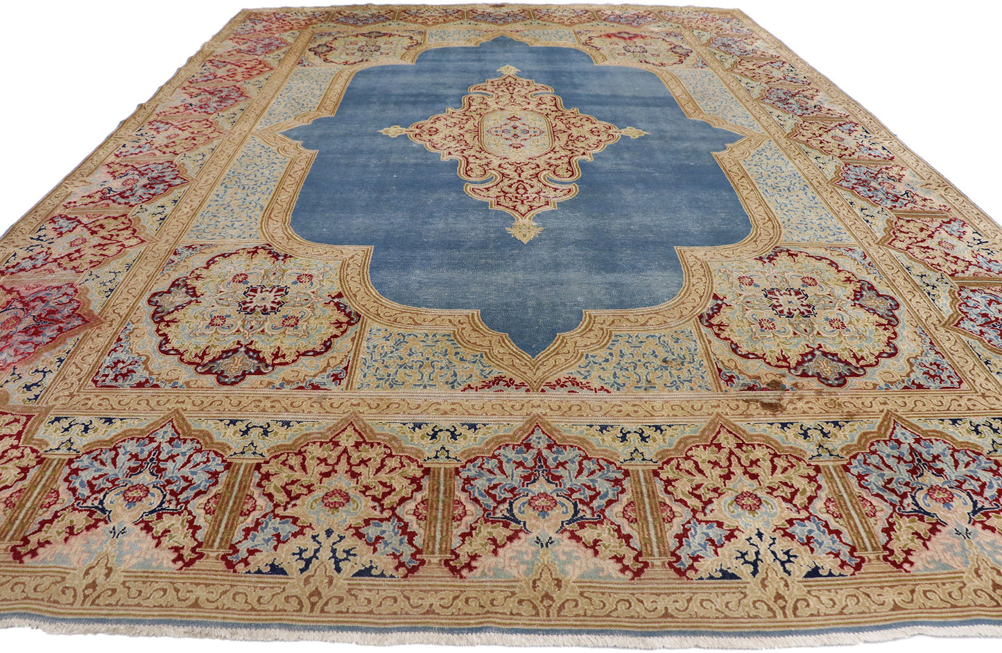 10 x 14 Antique Persian Kerman Rug 77603