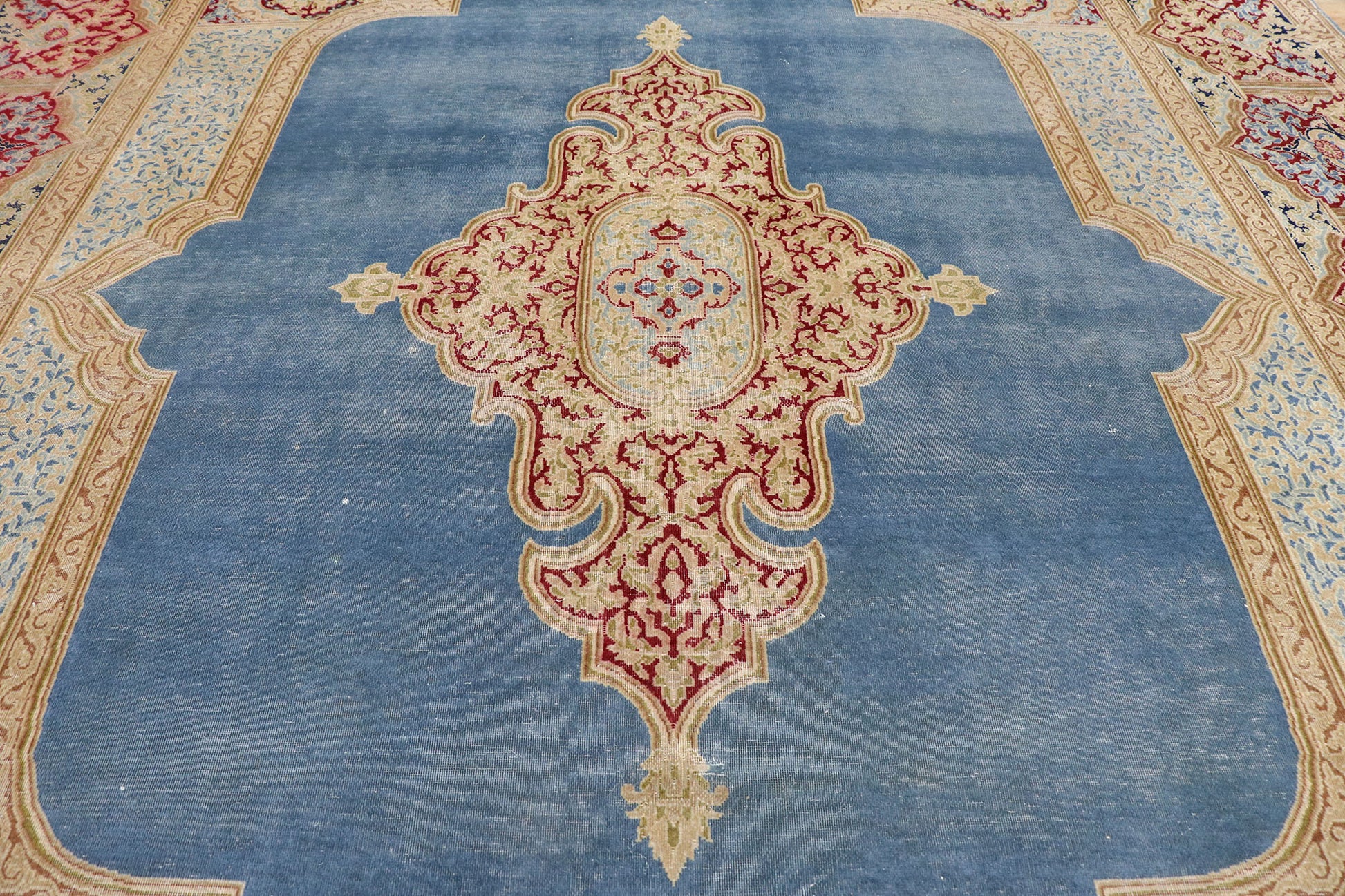 10 x 14 Antique Persian Kerman Rug 77603