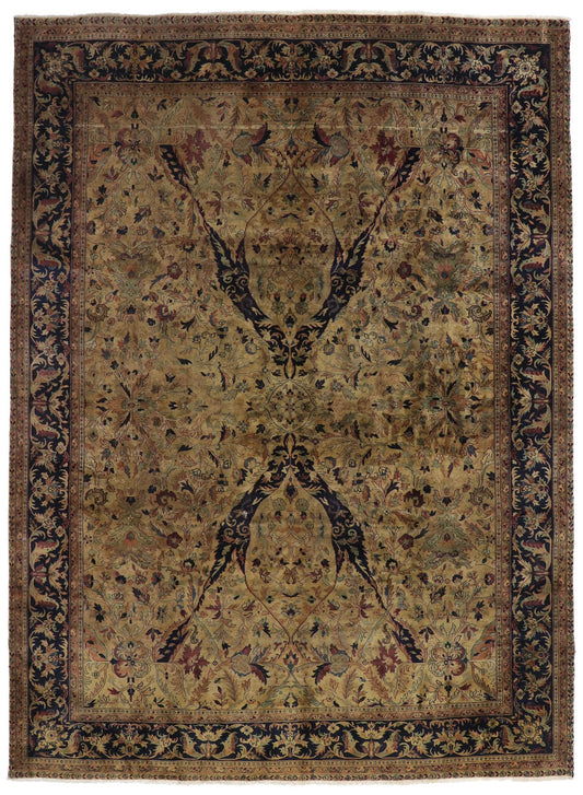 9 x 12 Vintage Indian Rug 77606