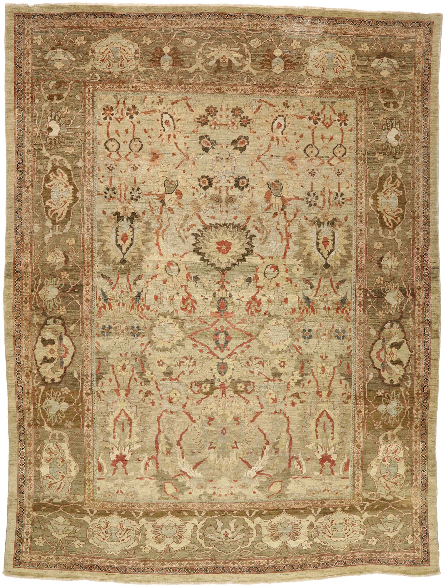 13 x 17 Vintage Persian Sultanabad Rug 77507