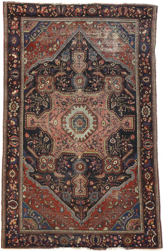 4 x 6 Antique Persian Farahan Rug 77609