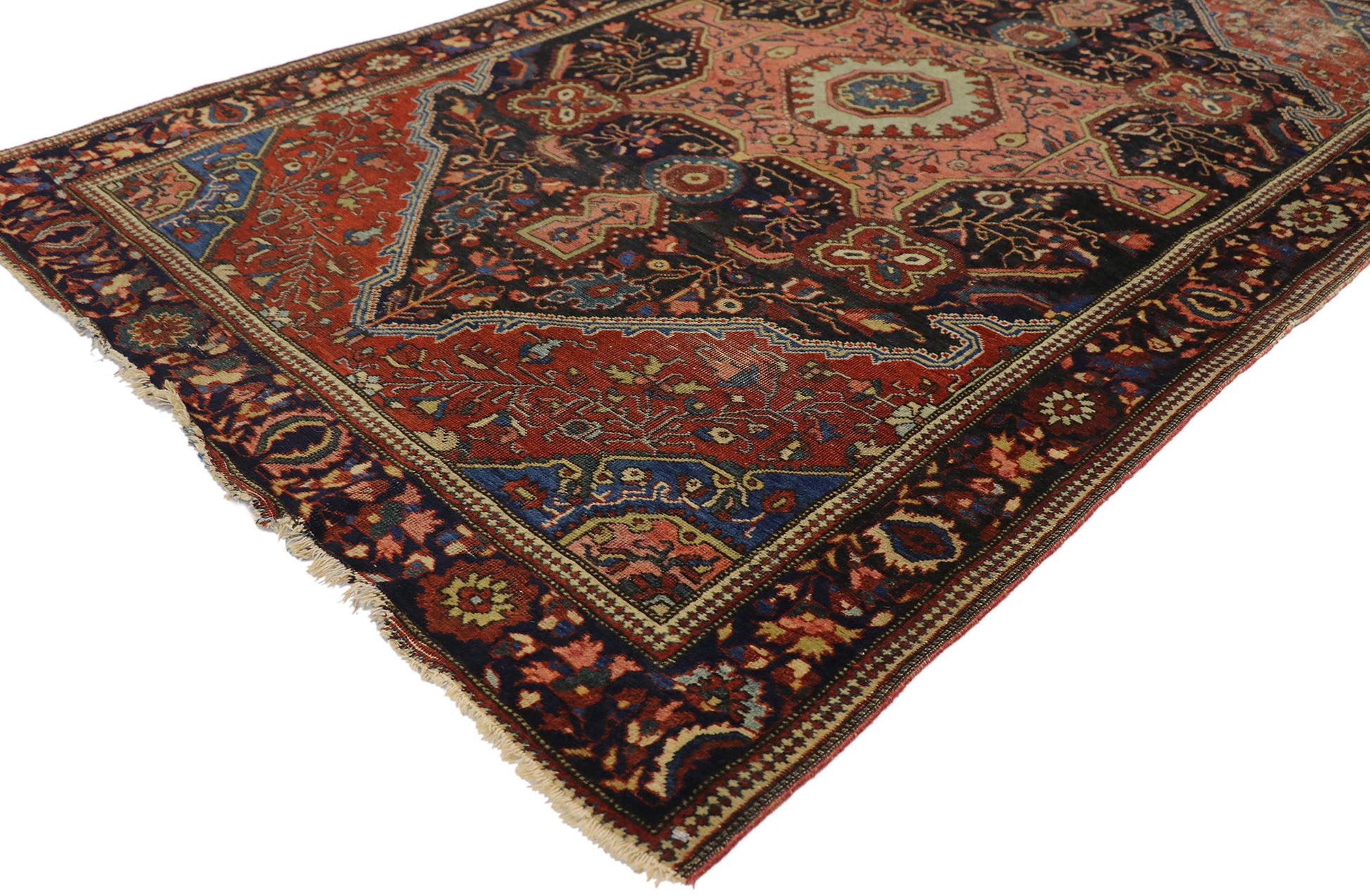 4 x 6 Antique Persian Farahan Rug 77609