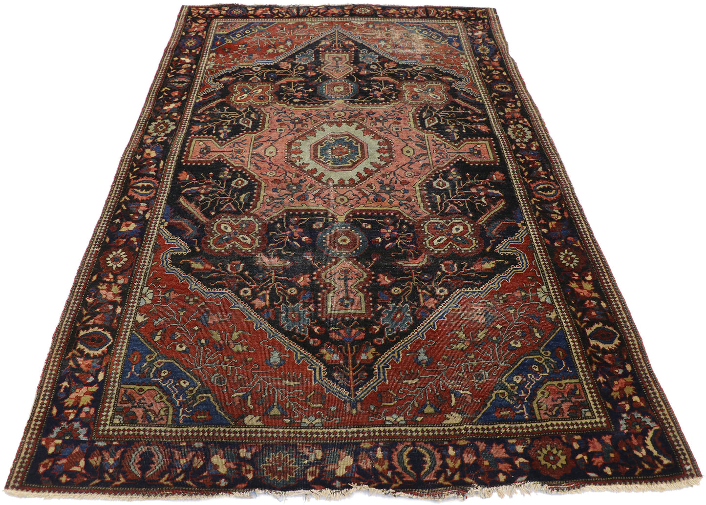 4 x 6 Antique Persian Farahan Rug 77609