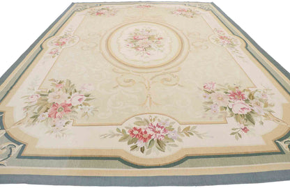 10 x 14 Vintage French Aubusson Rug 77610