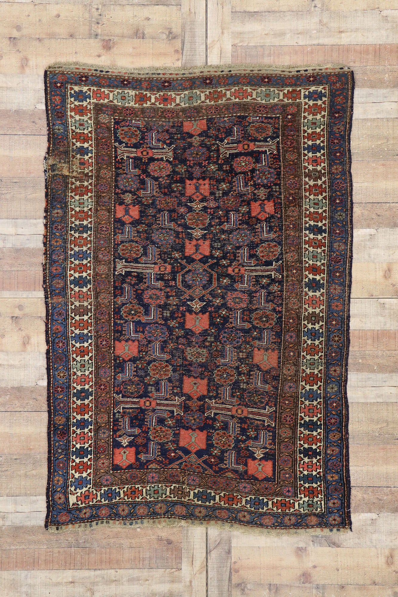 4 x 6 Antique Persian Bijar Rug 77611