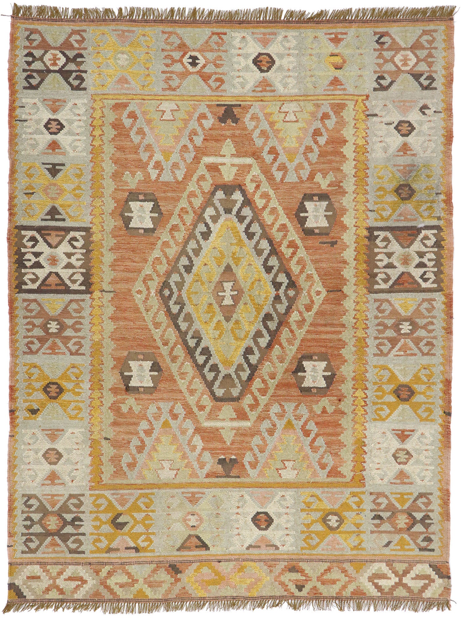 5 x 7 Vintage Turkish Kilim Rug 77616