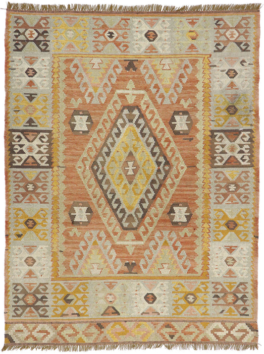 5 x 7 Vintage Turkish Kilim Rug 77616