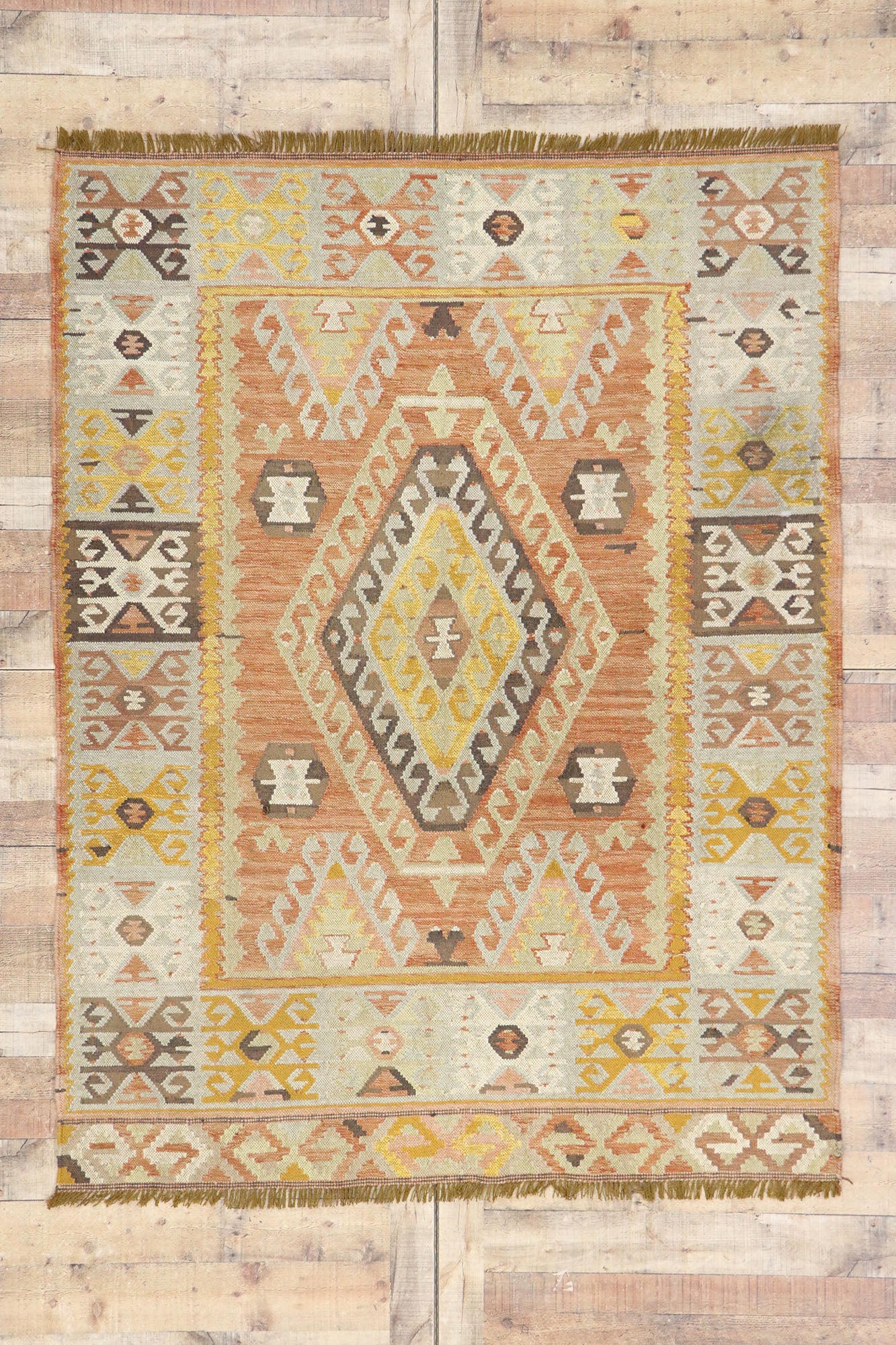 5 x 7 Vintage Turkish Kilim Rug 77616