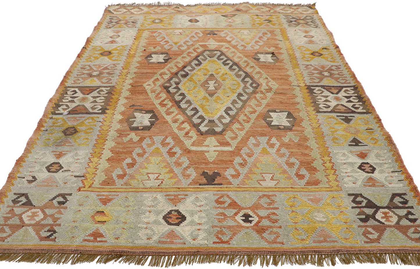 5 x 7 Vintage Turkish Kilim Rug 77616