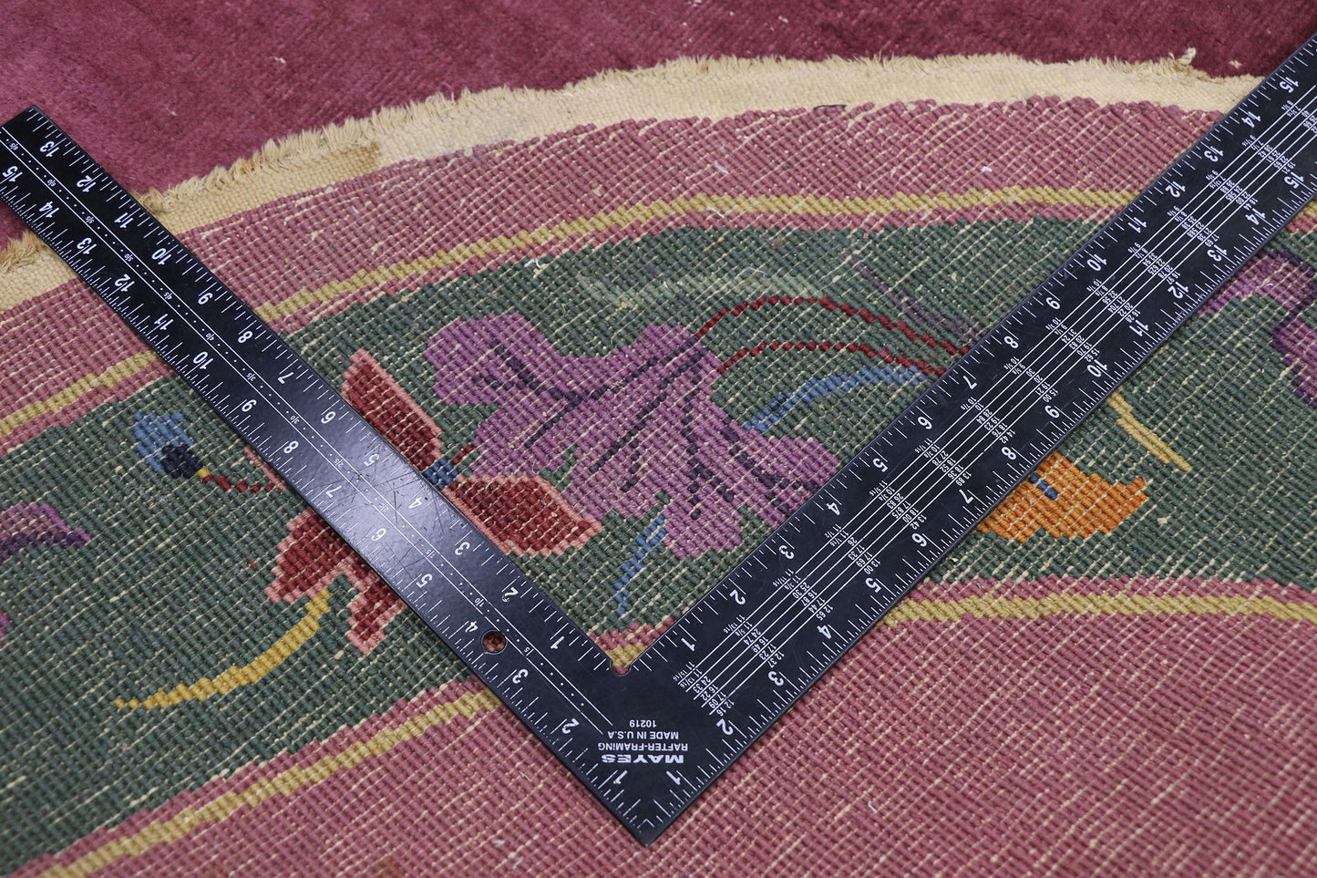 6 x 9 Antique Chinese Art Deco Oval Rug 77618