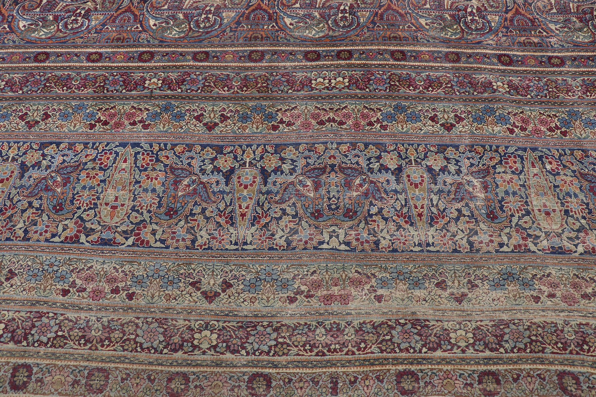 14 x 20 Antique Persian Lavar Kerman Rug 77622
