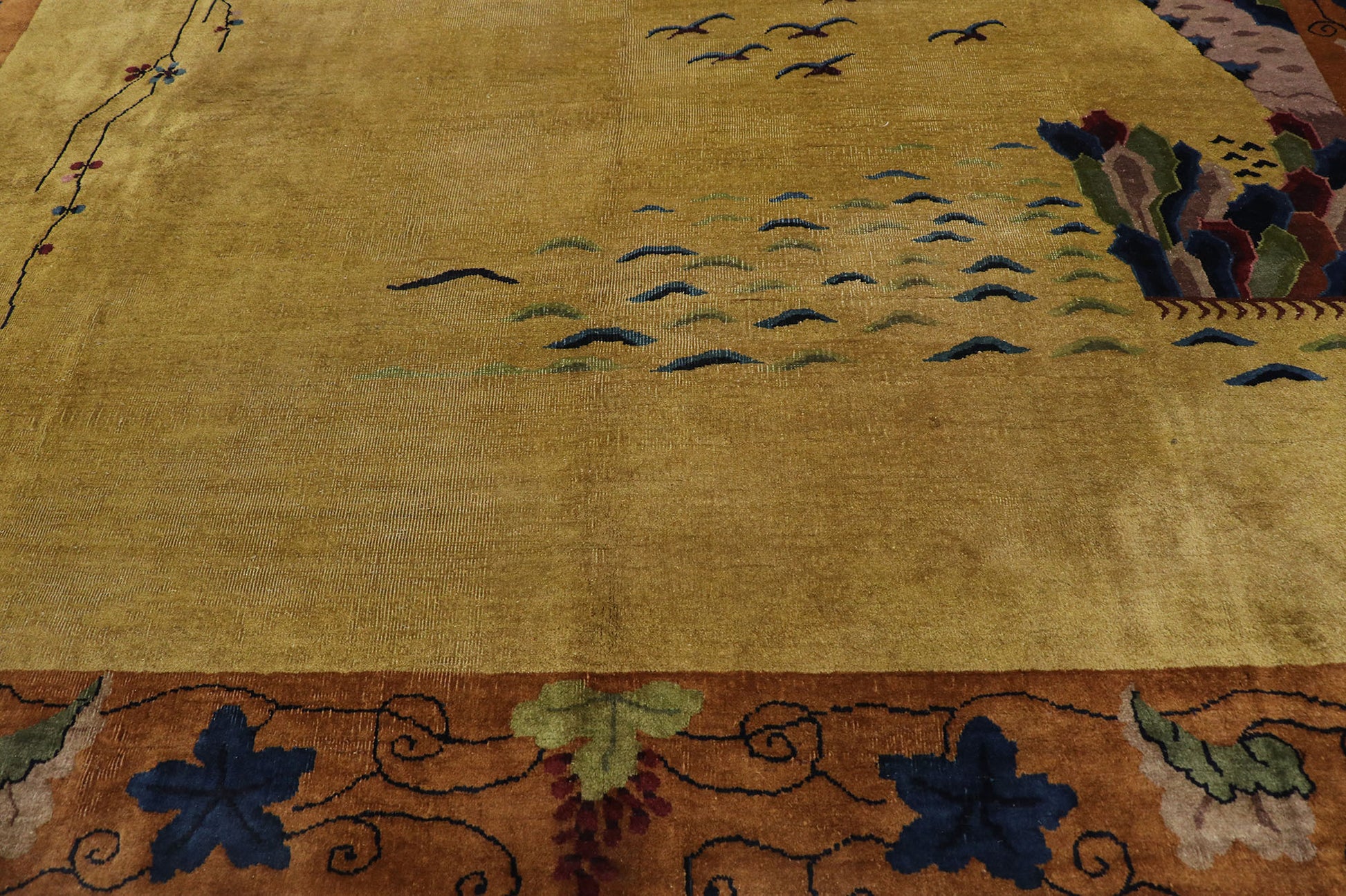 9 x 11 Antique Chinese Art Deco Rug 77625