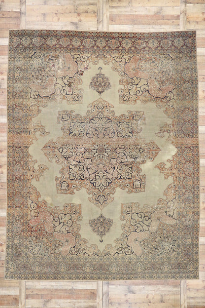 10 x 13 Antique Persian Kerman Rug 77627
