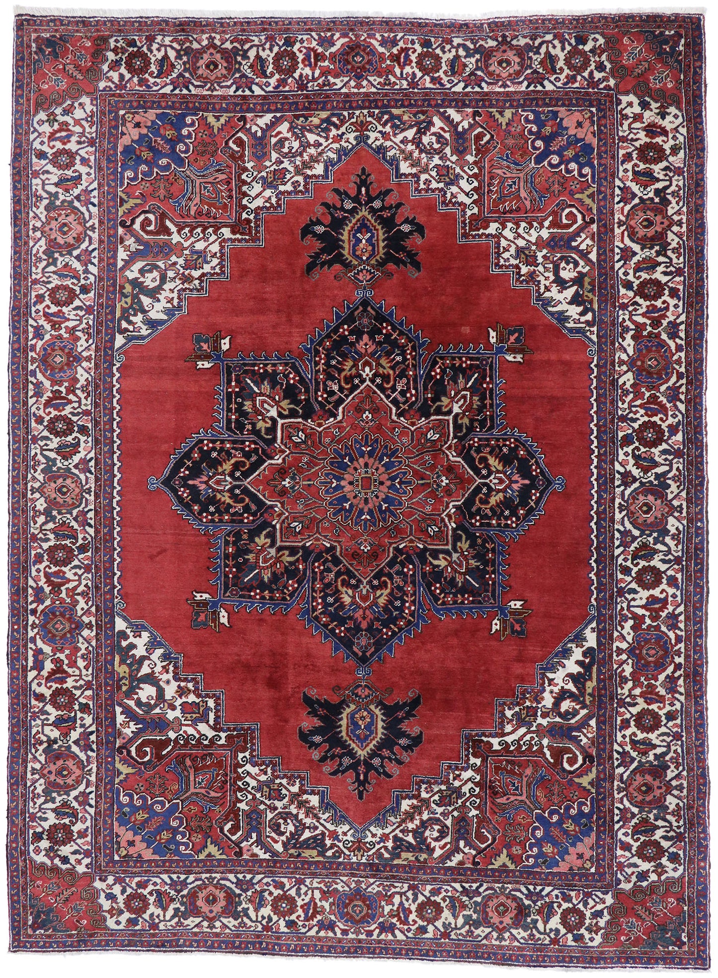 10 x 13 Antique Persian Heriz Rug 77628