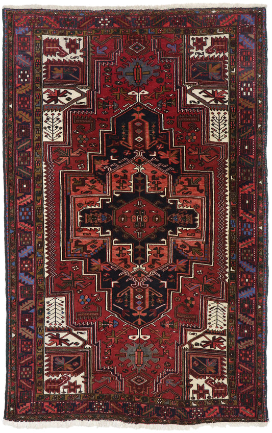 5 x 8 Antique Persian Heriz Rug 77641