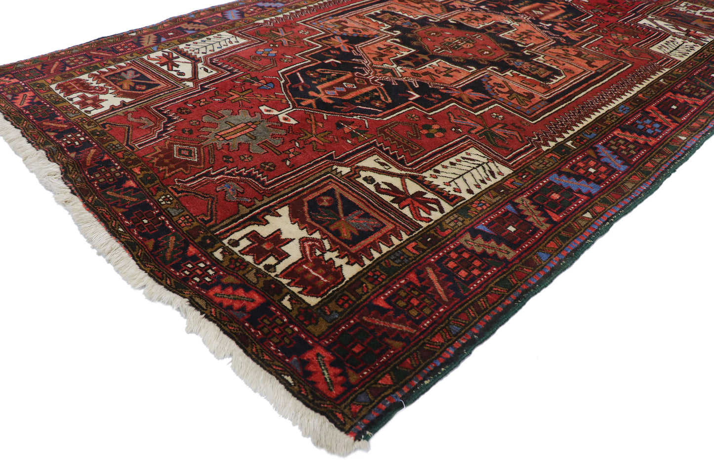 5 x 8 Antique Persian Heriz Rug 77641