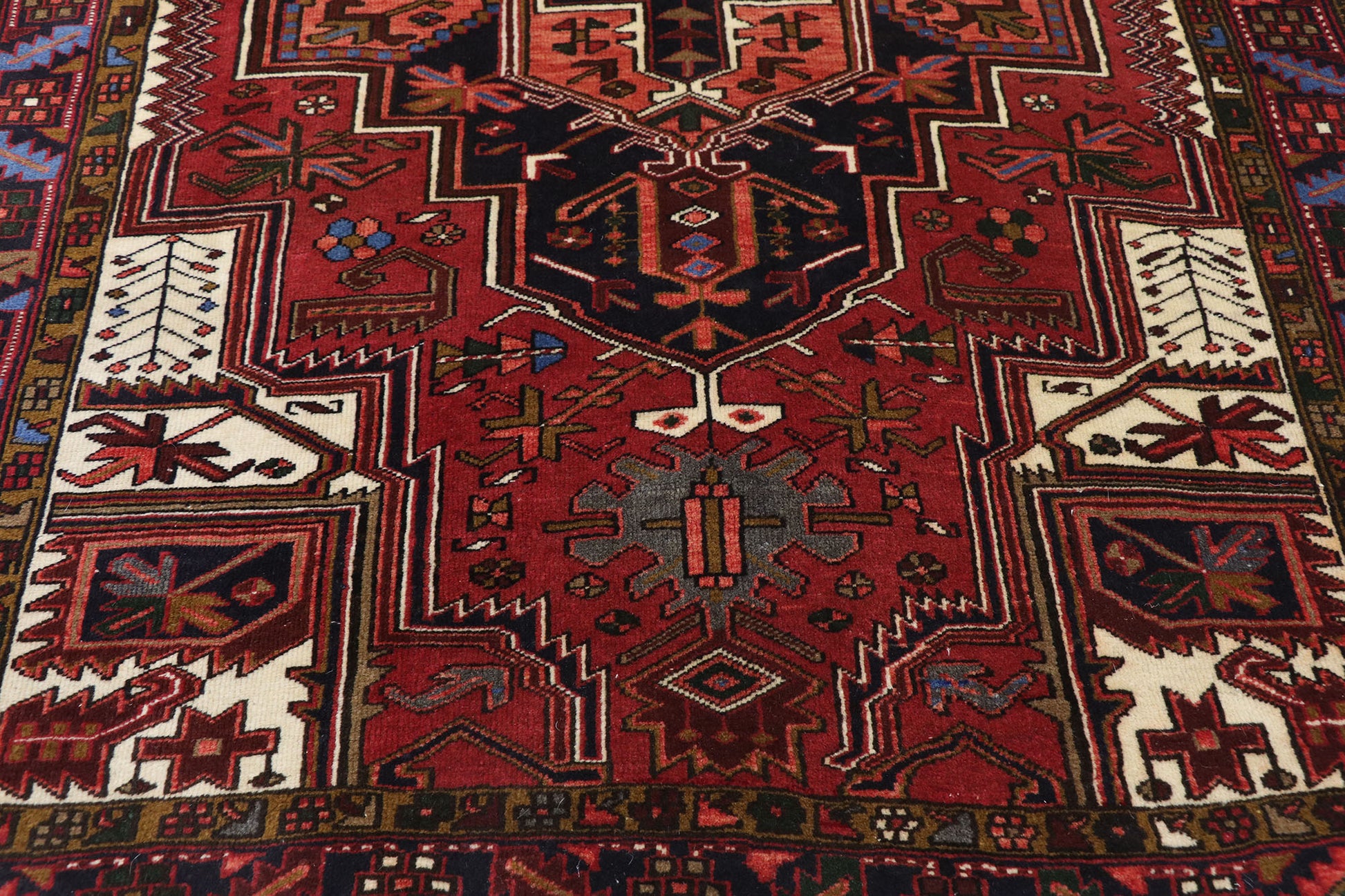 5 x 8 Antique Persian Heriz Rug 77641