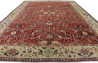 10 x 14 Vintage Indian Agra Rug 77643