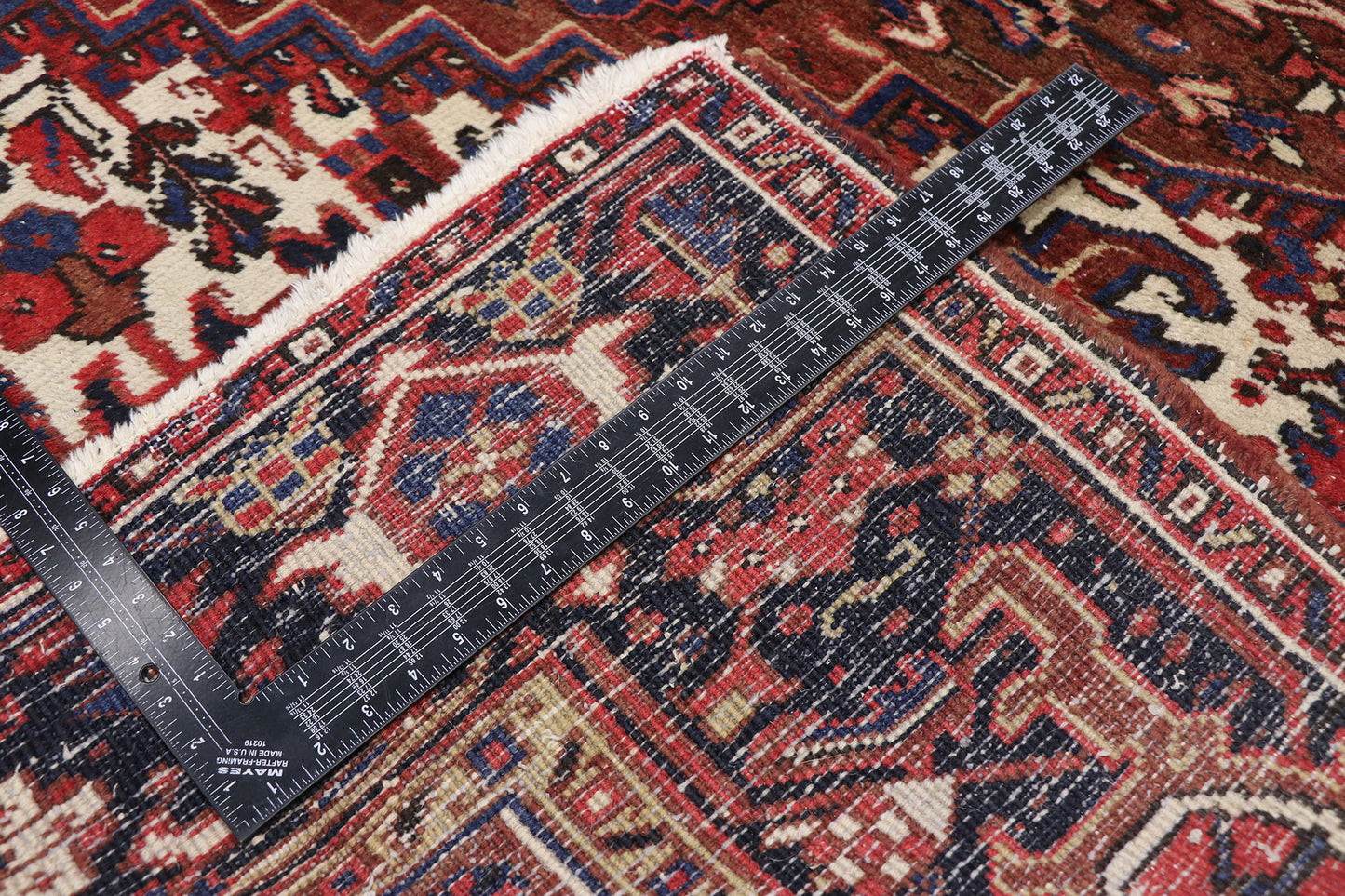 9 x 12 Antique Persian Heriz Rug 77644