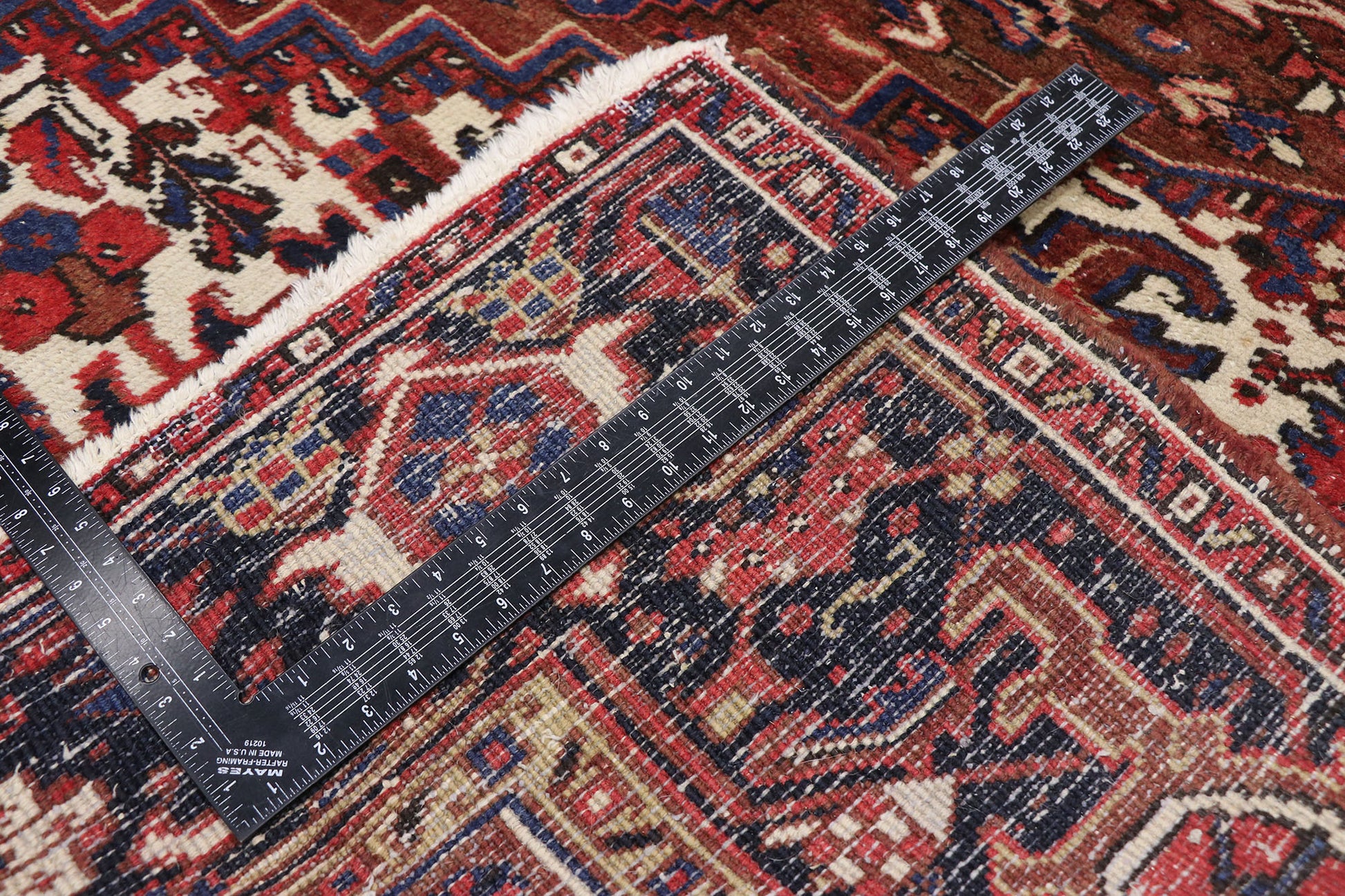 9 x 12 Antique Persian Heriz Rug 77644