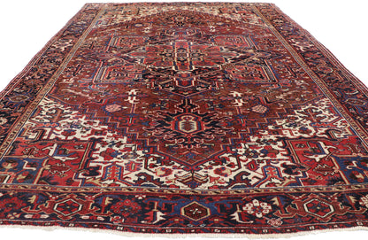 9 x 12 Antique Persian Heriz Rug 77644