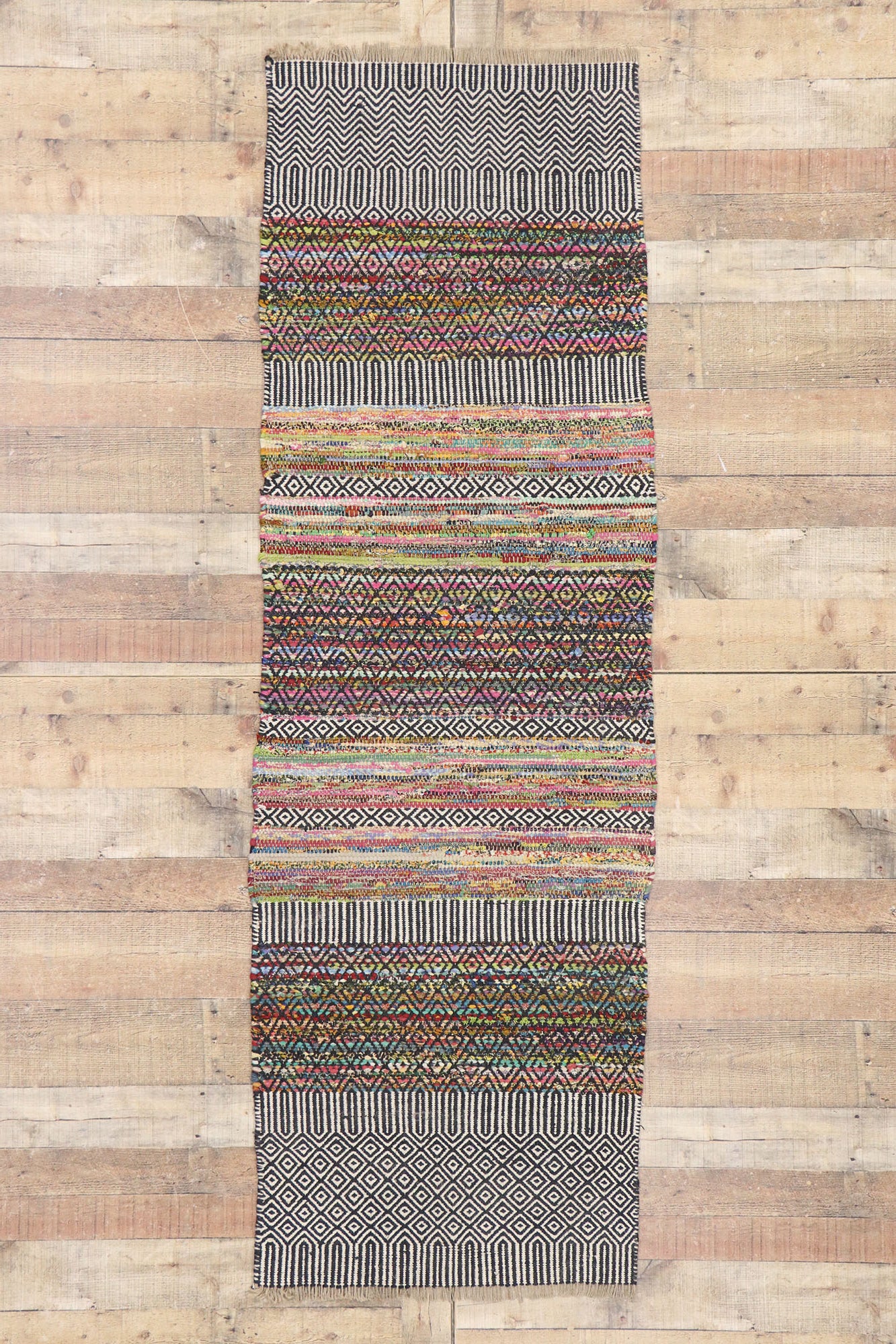 3 x 8 Vintage Zemmour Moroccan Kilim Rug 77648